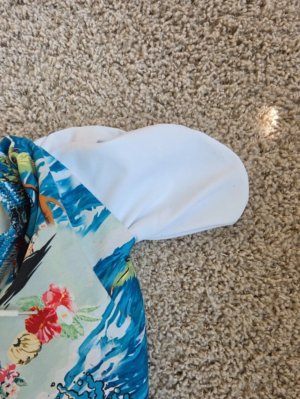 Boys Swim Trunks Hawaiian Island With Sasquatch Bigfoot Pattern Size Large